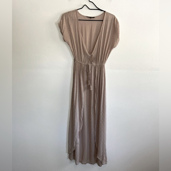 Spiaggia Dolce Women’s Cover Up Maxi Dress Size XS Polka Dot Color Mauve Pink - Picture 1 of 7